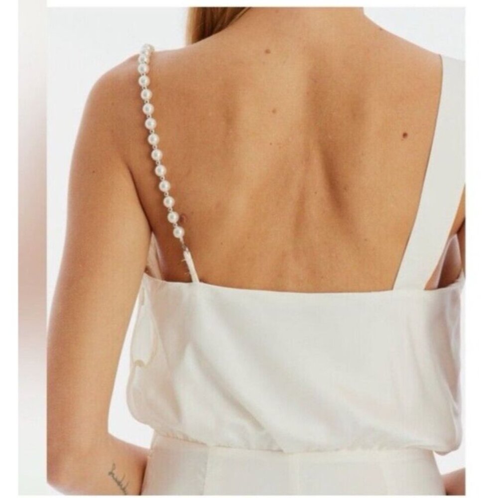 DO + BE Ivory Pearl Strap M Medium Silky Dress NEW NWT - Picture 2 of 16
